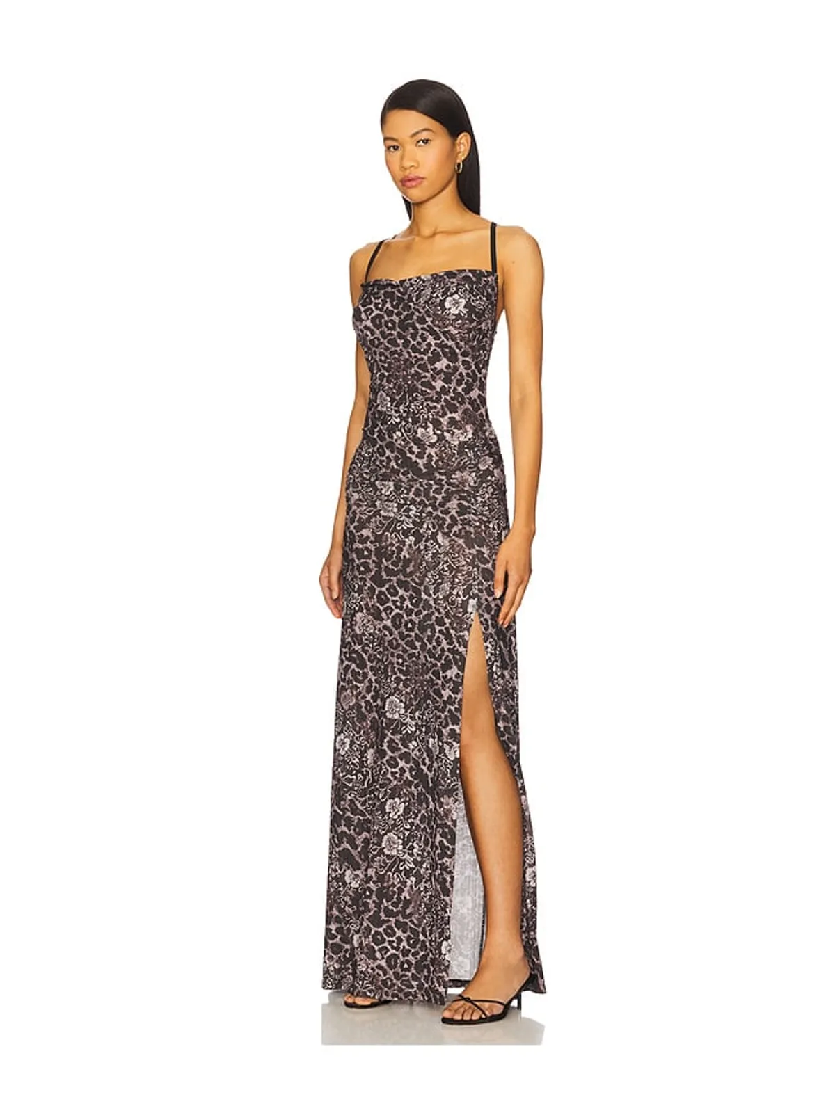 Free People CONCRETE JUNGLE マキシスリップ - Charcoal,Grey. - 画像3