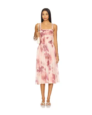 Free People TESSA スモック加工ミディドレス - サムネイル1