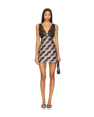 Free People COUNTRYSIDE プリントミニワンピース - サムネイル1