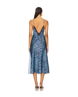 Free People SOMEONE LIKE YOU ミディスリットドレス - Blue,Navy. - サムネイル3
