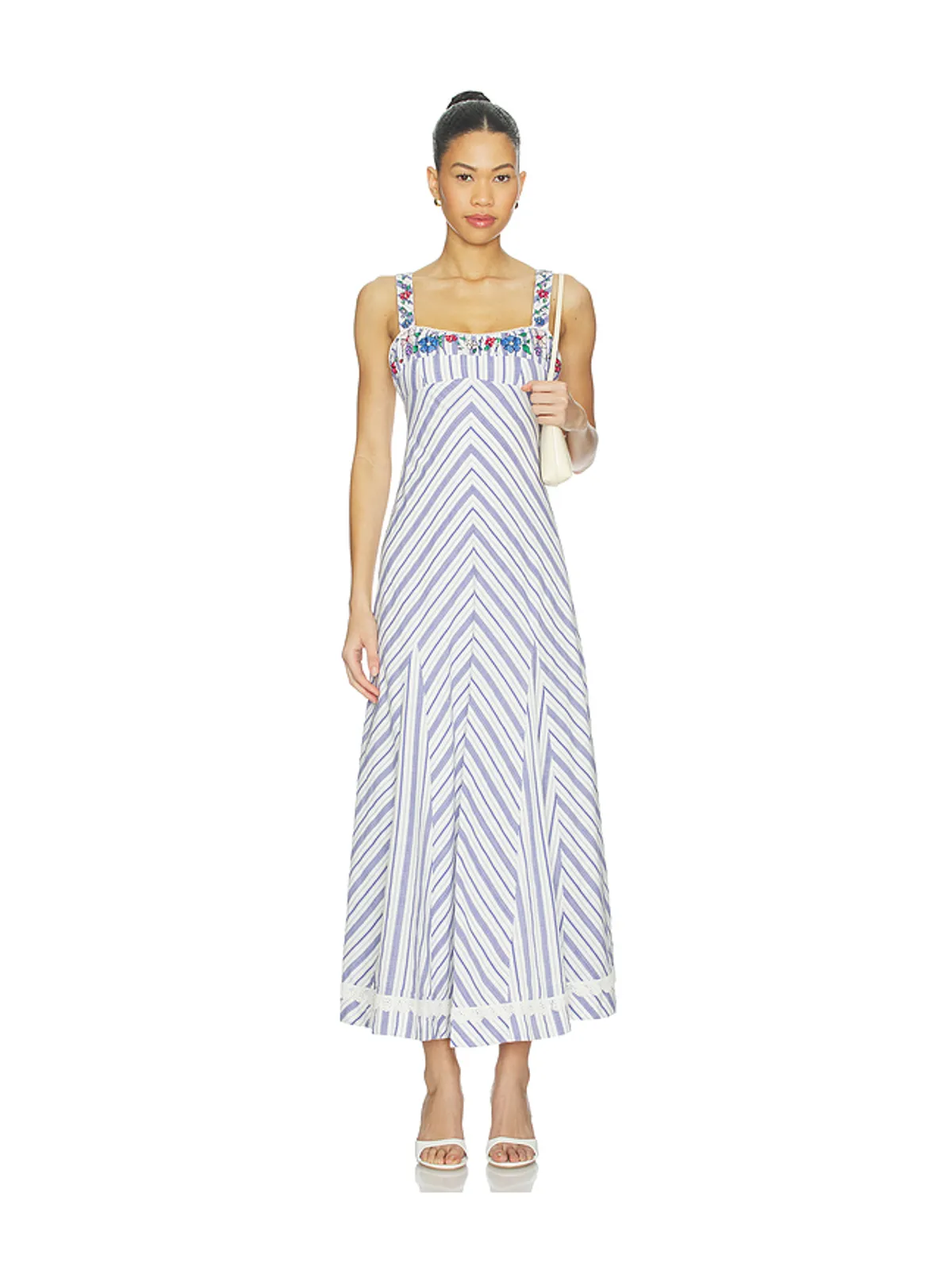 Free People FREE PEOPLE HAVENWOOD マキシドレス - White,Blue. - 画像1