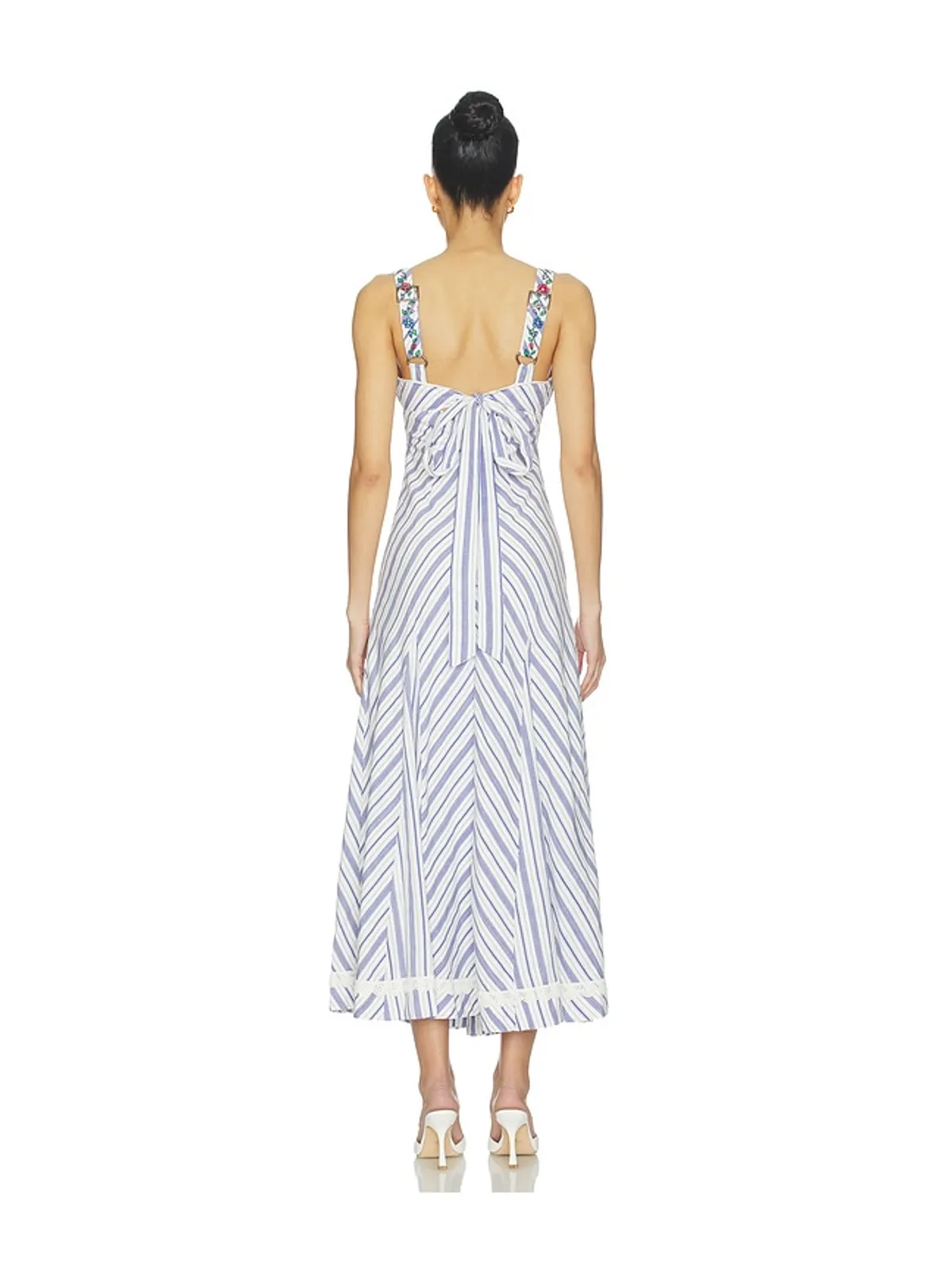 Free People FREE PEOPLE HAVENWOOD マキシドレス - White,Blue. - 画像3