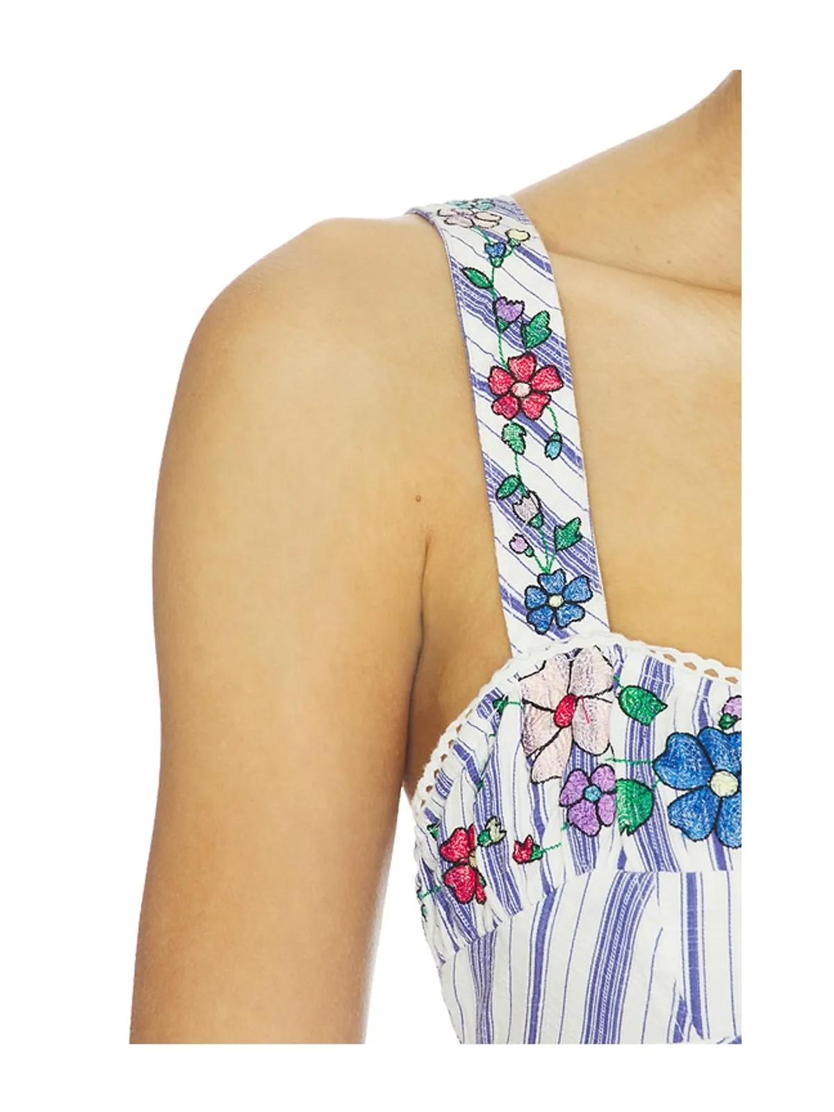 Free People FREE PEOPLE HAVENWOOD マキシドレス - White,Blue. - 画像4