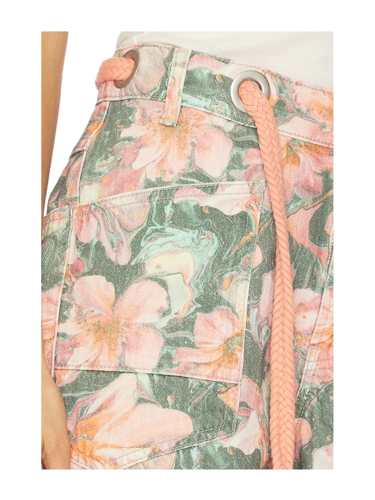 Free People WE THE FREE MOXIE プリントショートパンツ - Green,Coral. - 画像6