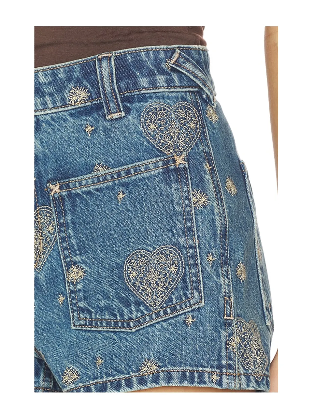 Free People BETTIE 刺繍入りショートパンツ - 画像6