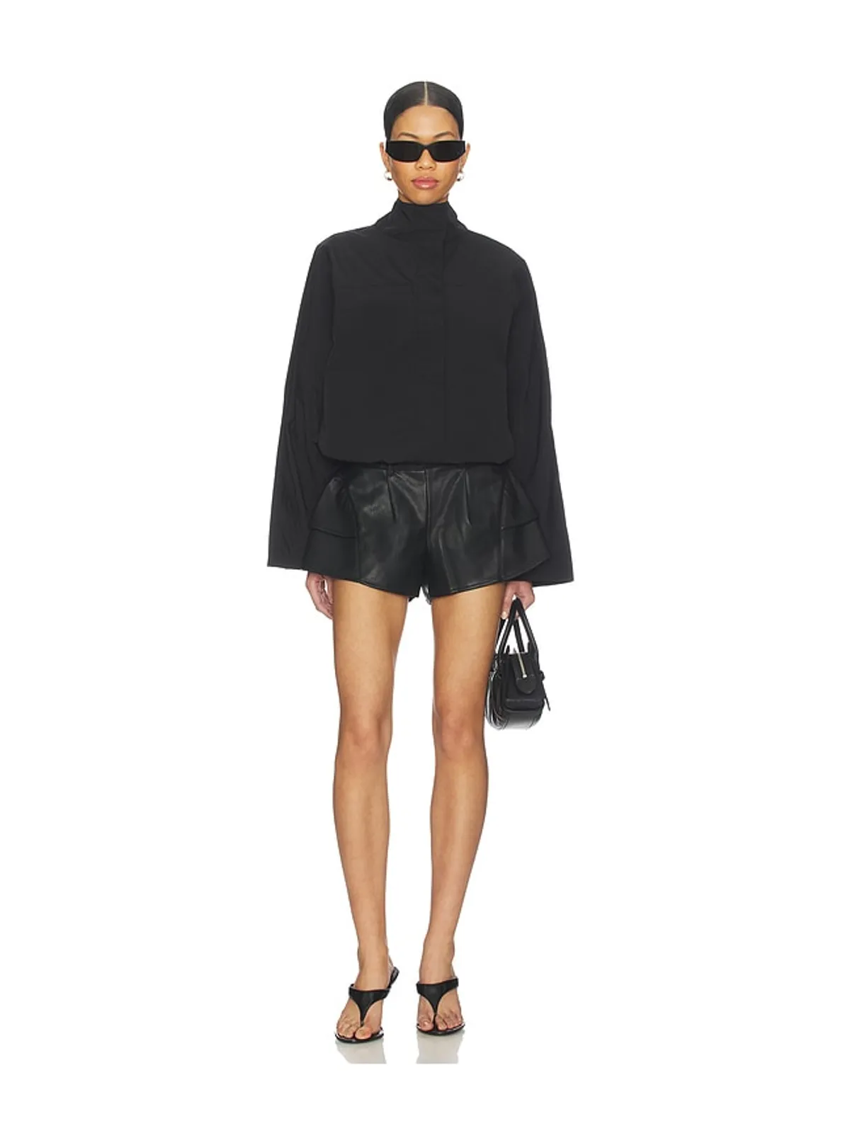 Free People STAR DUST フェイクレザーショートパンツ - 画像5