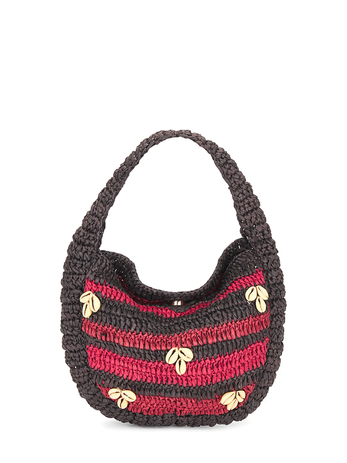 Free People BELIZE SHELL トップハンドルバッグ - Black,Red. - 画像1