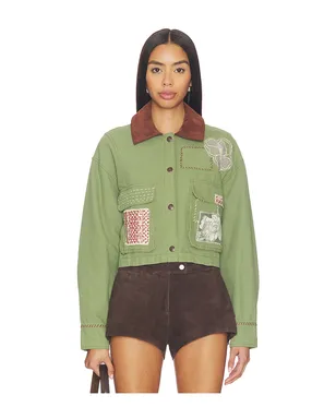 Free People MARTHA ワークウェアアップリケジャケット - サムネイル2