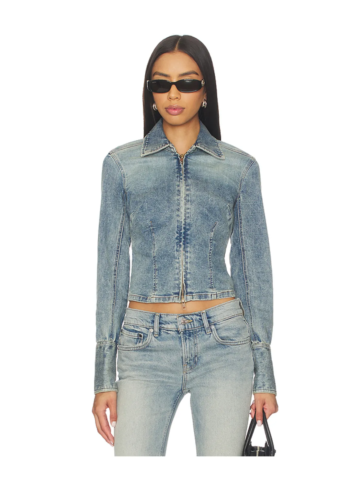 Free People SAMMY ジップデニムジャケット - 画像1