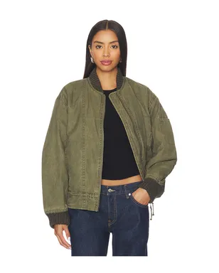 Free People JAX ウォッシュドボンバージャケット - サムネイル1