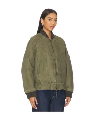 Free People JAX ウォッシュドボンバージャケット - サムネイル3