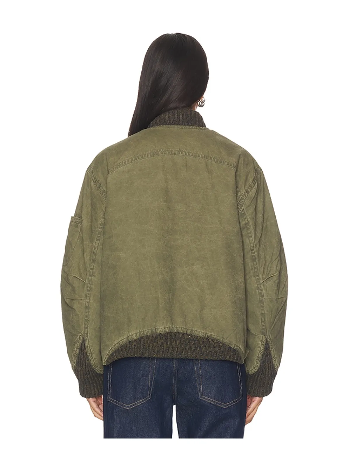 Free People JAX ウォッシュドボンバージャケット - 画像4