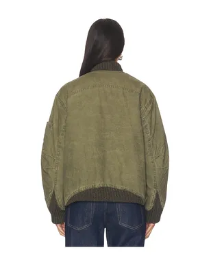 Free People JAX ウォッシュドボンバージャケット - サムネイル4