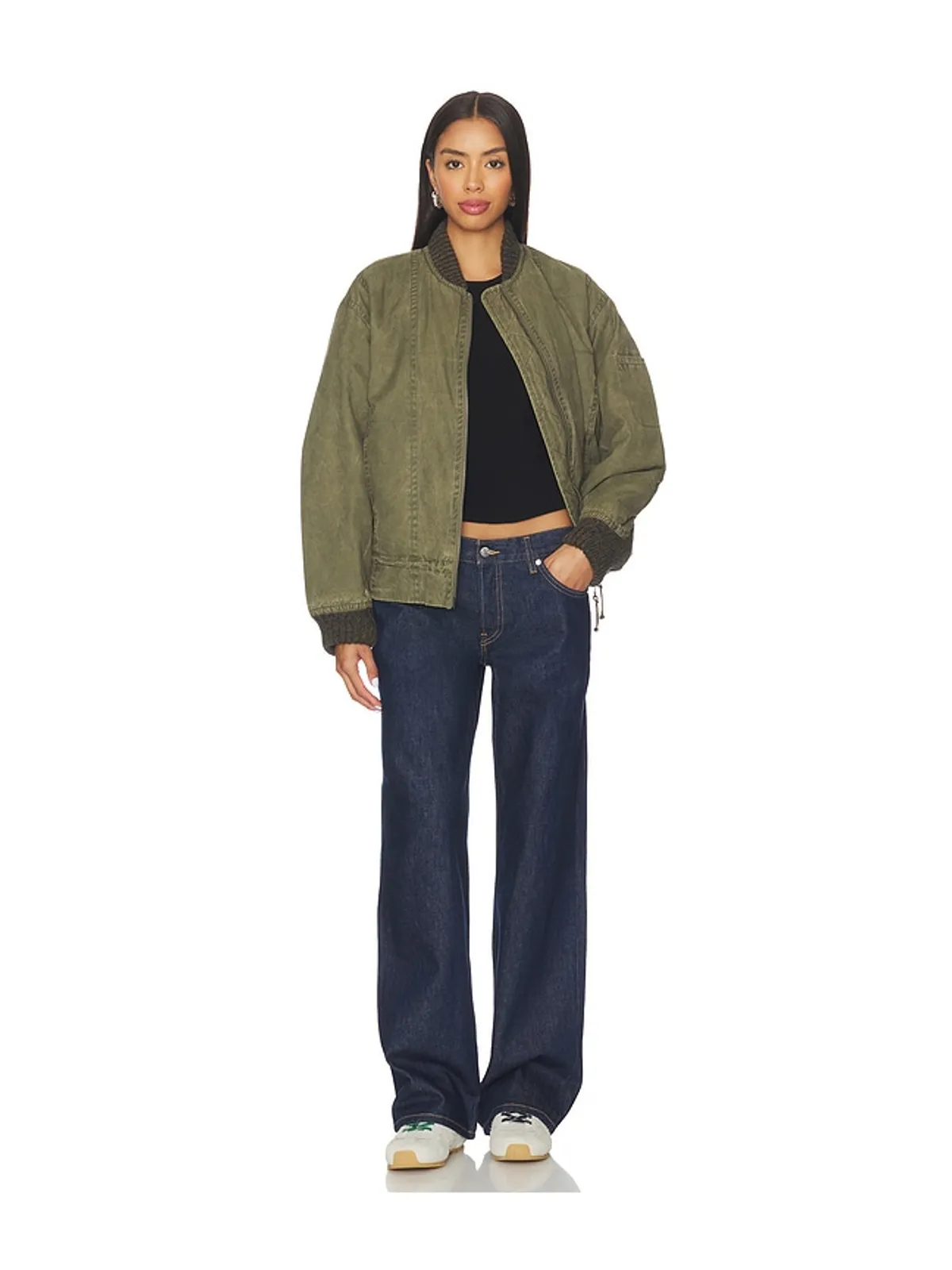 Free People JAX ウォッシュドボンバージャケット - 画像5