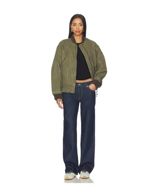 Free People JAX ウォッシュドボンバージャケット - サムネイル5