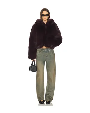 Free People LOUDER PLEASE フェイクファージャケット - サムネイル5