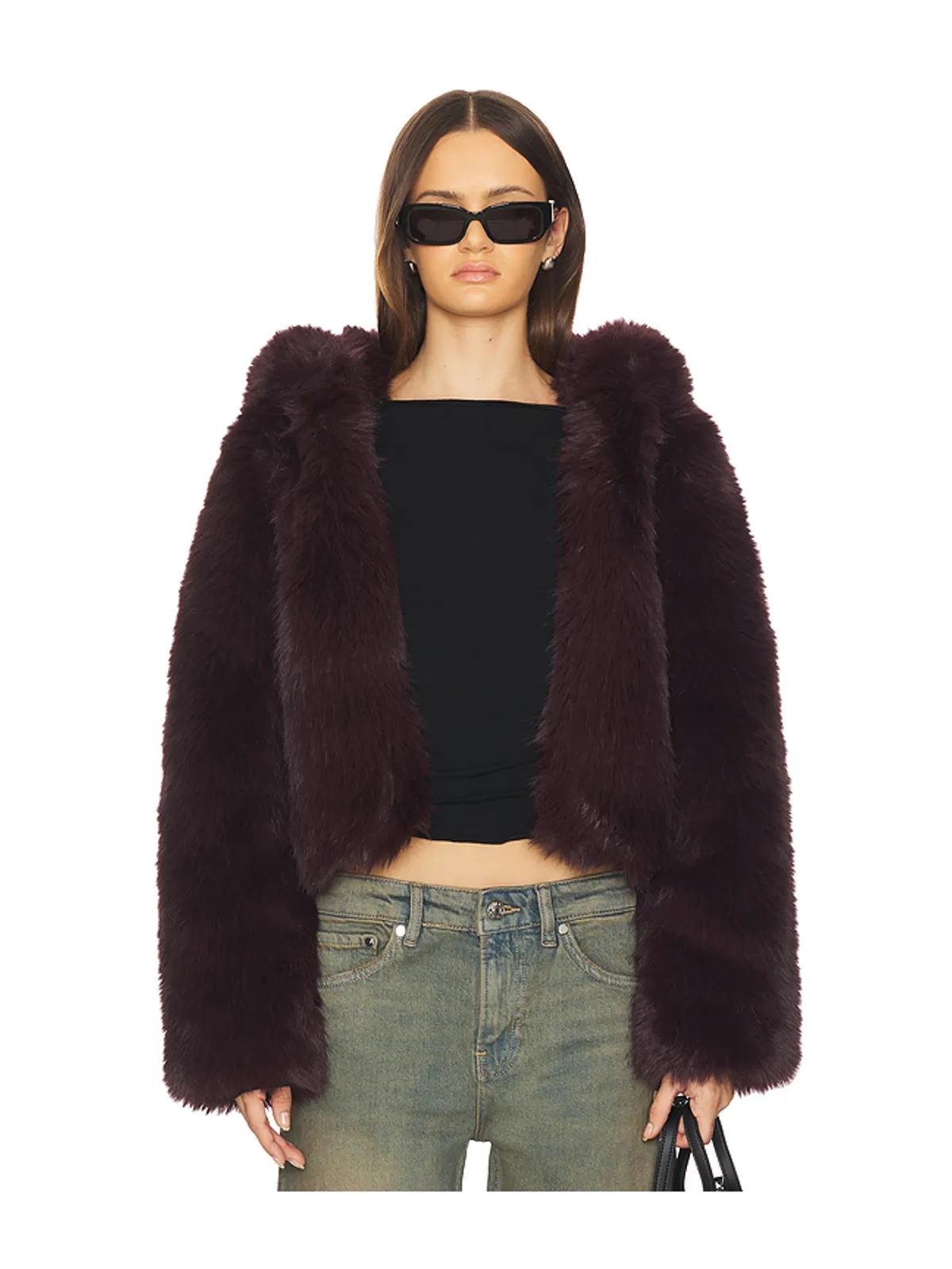 Free People LOUDER PLEASE フェイクファージャケット - 画像2