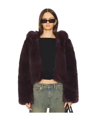 Free People LOUDER PLEASE フェイクファージャケット - サムネイル2
