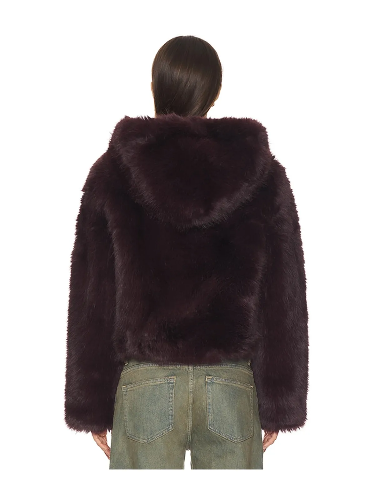 Free People LOUDER PLEASE フェイクファージャケット - 画像4