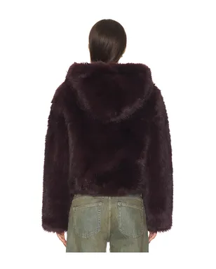 Free People LOUDER PLEASE フェイクファージャケット - サムネイル4