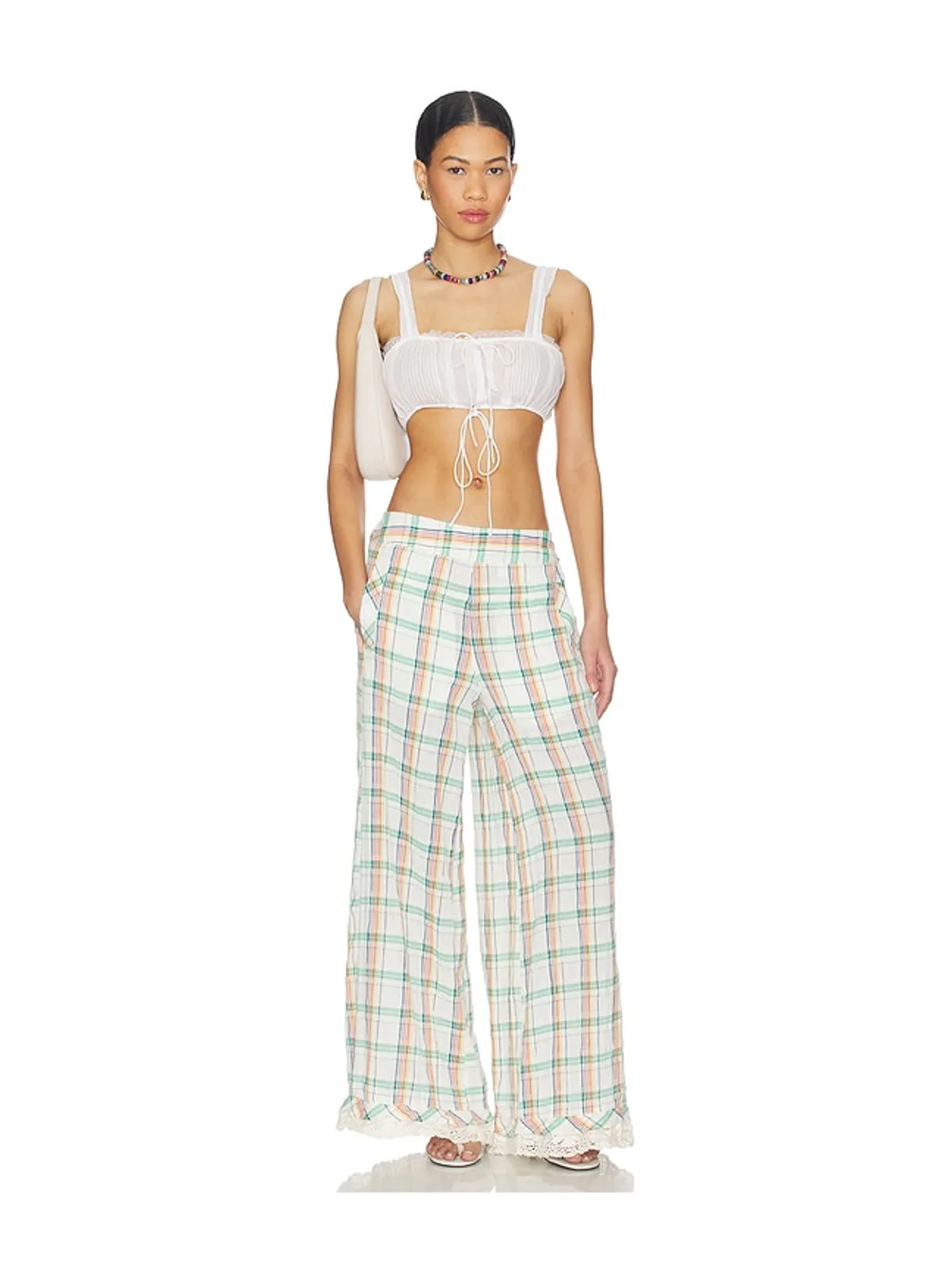 Free People FREE PEOPLE HOUR GLASS ワイドレッグパンツ - 画像6