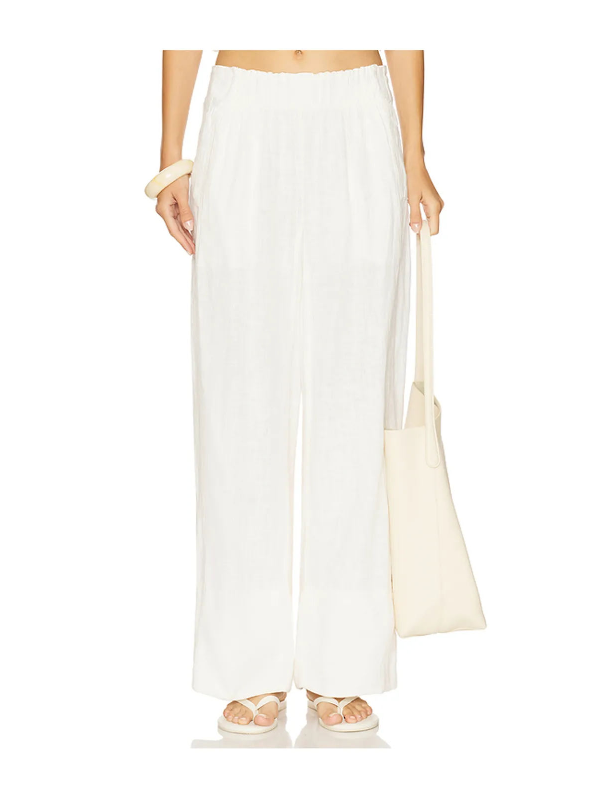 Free People Days End Linen Pull On Pant - 画像1
