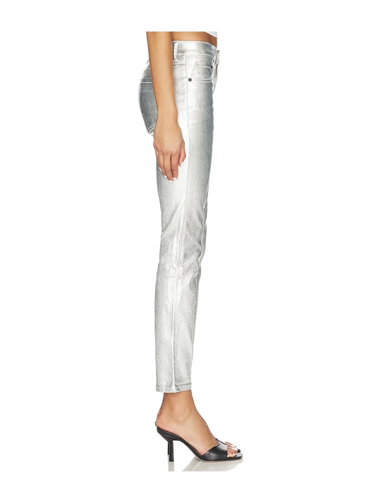 Free People ORACLE メタリックパンツ - 画像3
