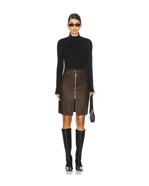 Free People SYCAMORE フェイクミディスカート - サムネイル5