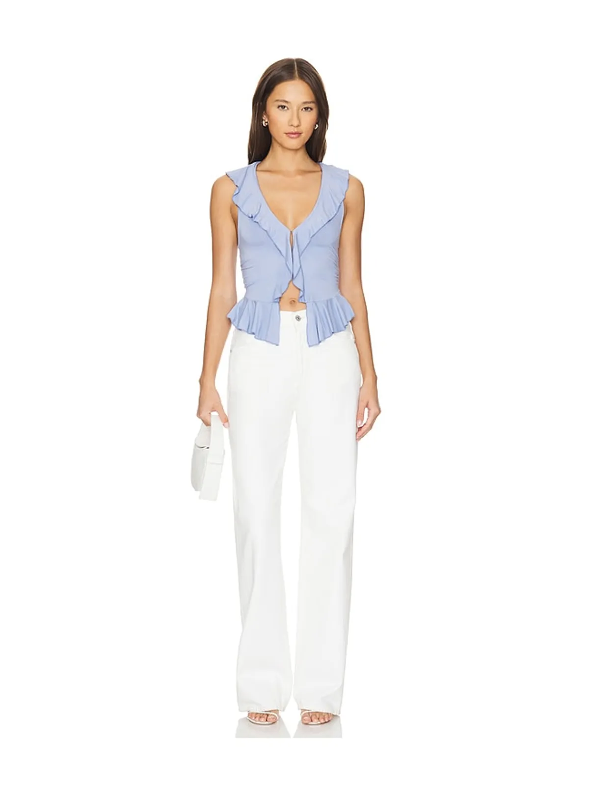 Free People FREE PEOPLE RUFFLE ME AWAY タンクトップ - 画像4