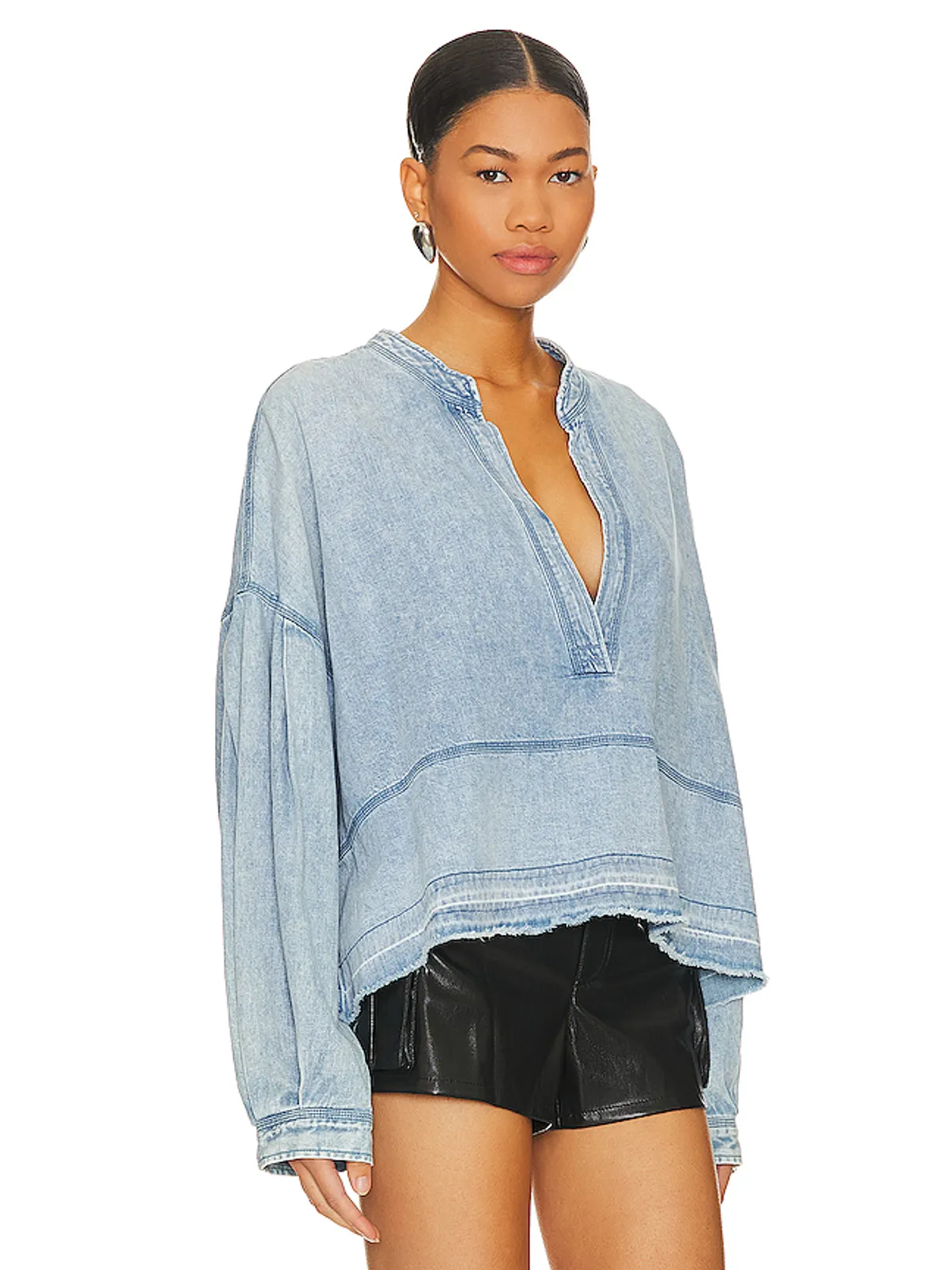 Free People WE THE FREE JUDE デニムプルオーバー - 画像2