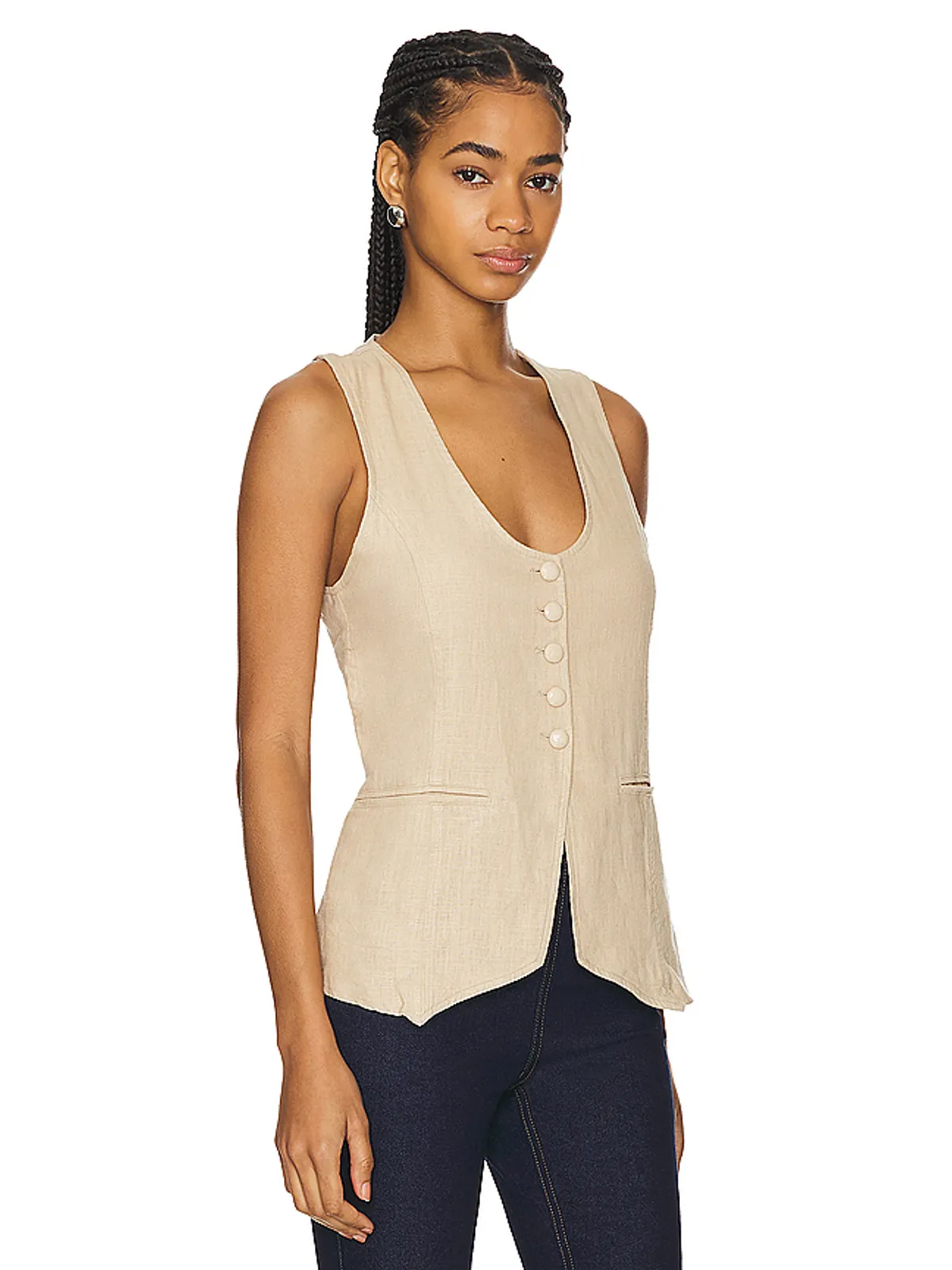 Free People FREE PEOPLE MILLIE ベスト - 画像2