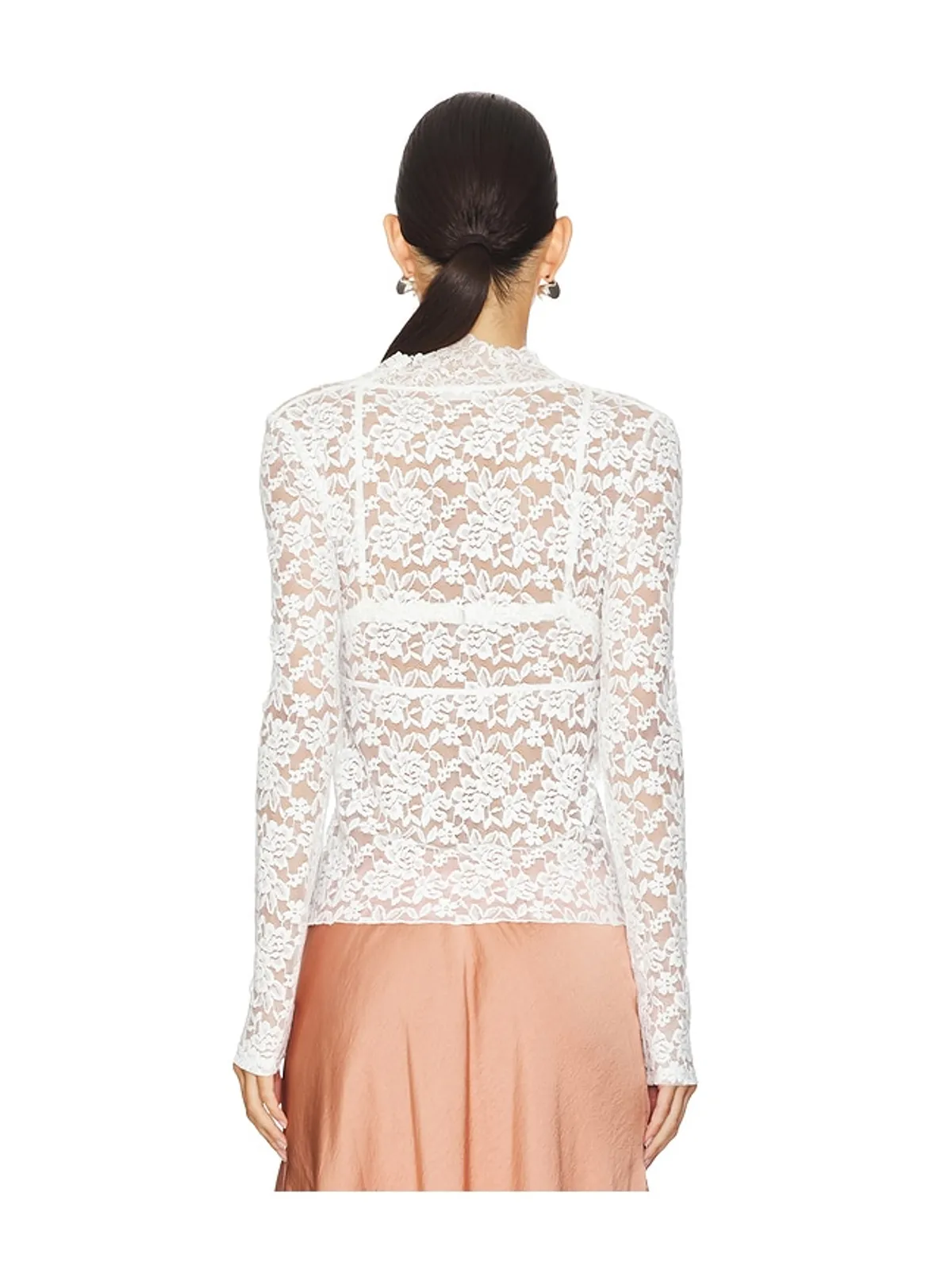Free People INTIMATELY FP ALL DAY LONG レース長袖トップ - 画像3