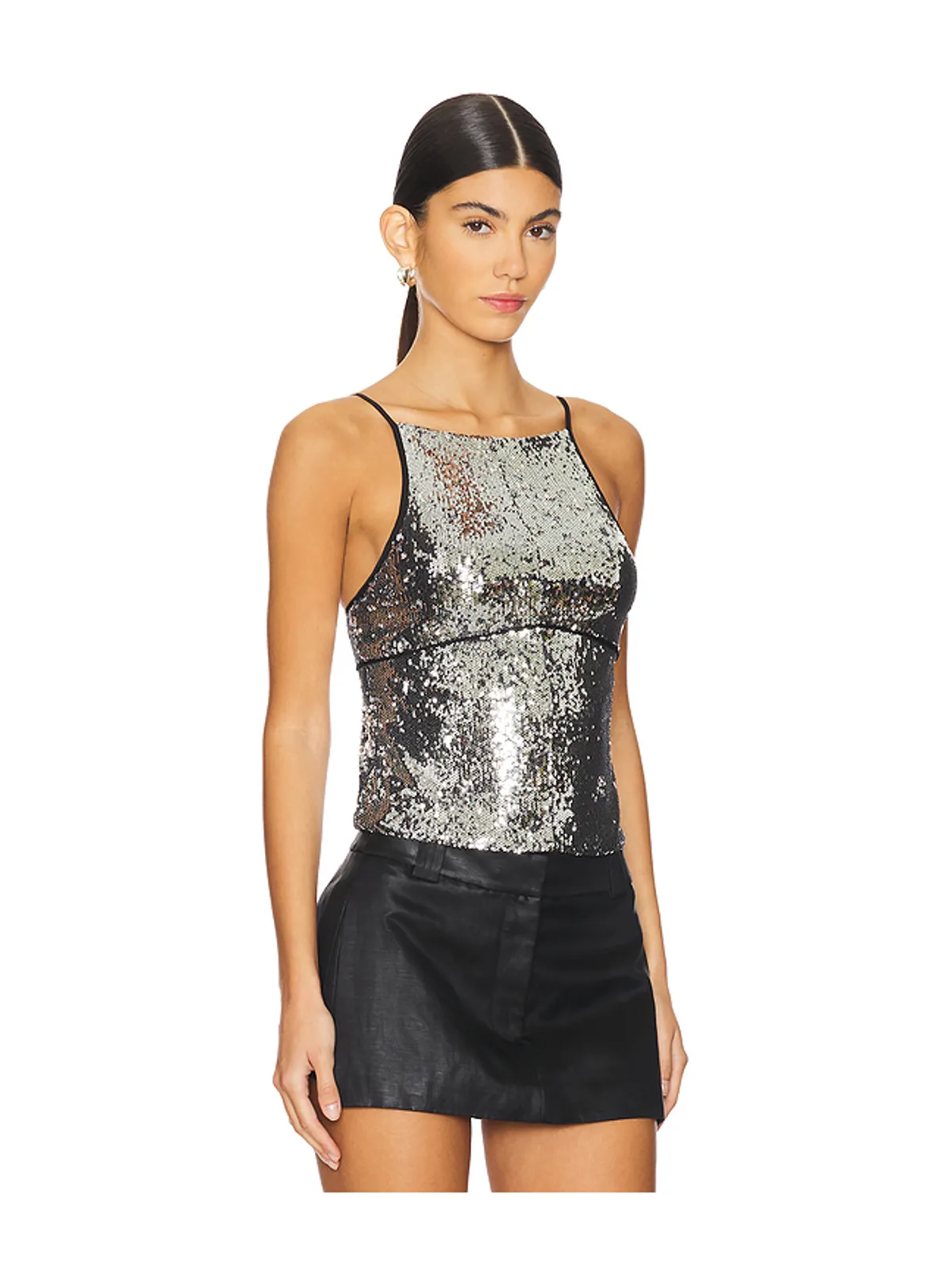 Free People JAMES スパンコール付タンクトップ - 画像2