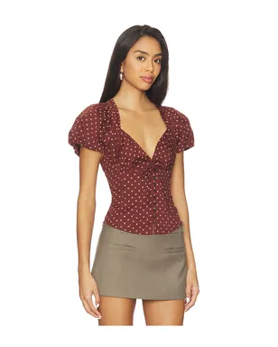 Free People SUMMER プリント入りブラウス - サムネイル2