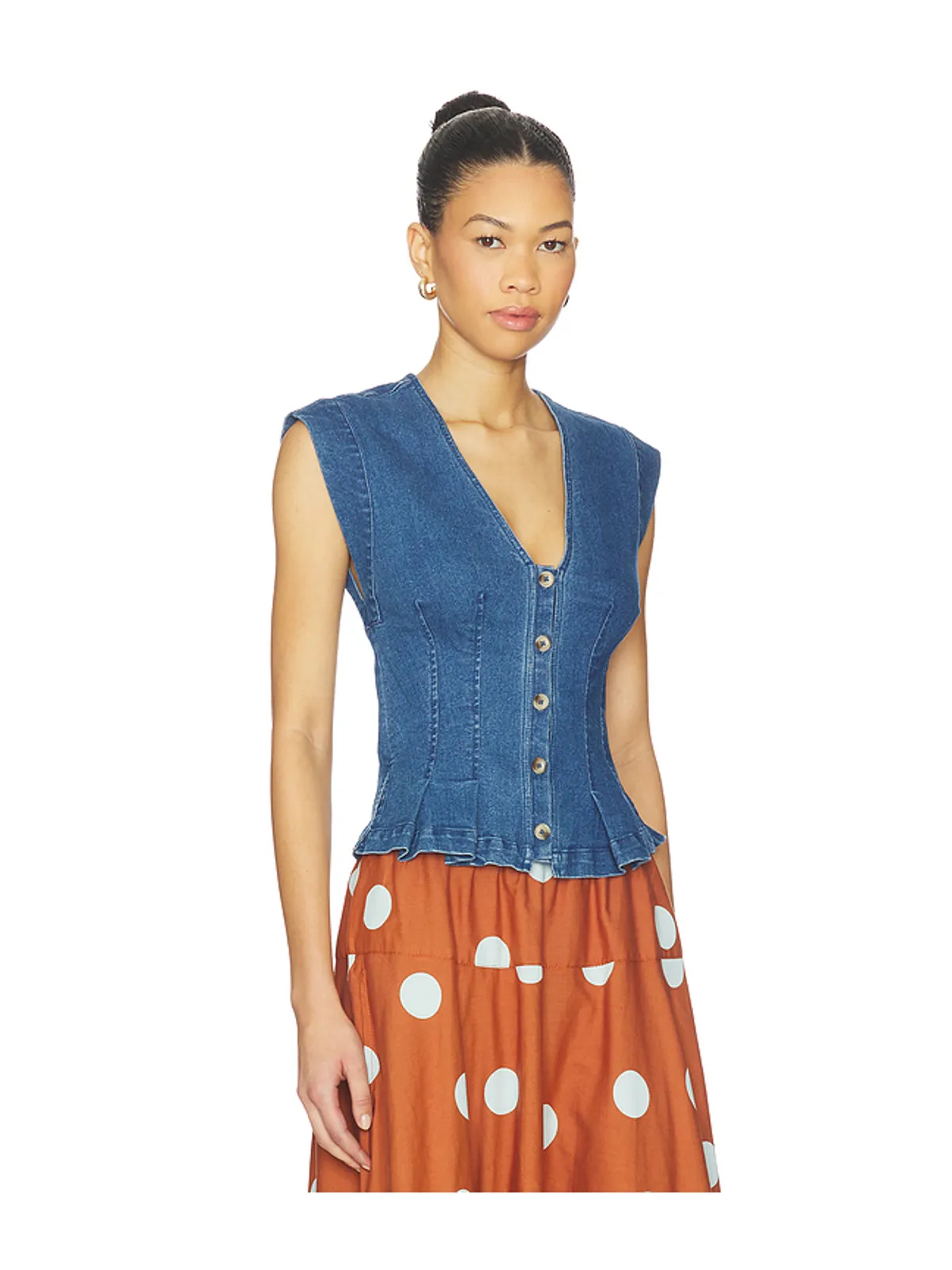Free People DYLAN デニムベスト - 画像2