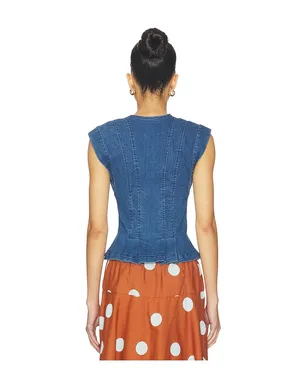 Free People DYLAN デニムベスト - サムネイル3