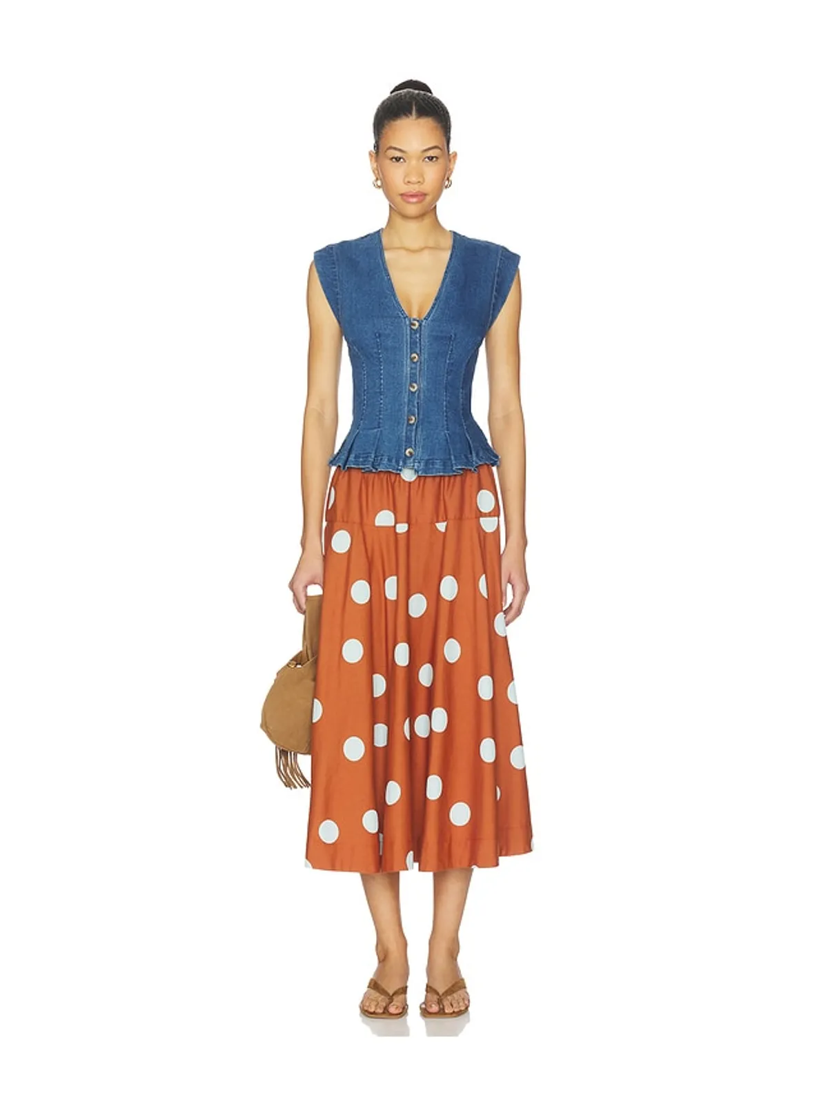 Free People DYLAN デニムベスト - 画像4