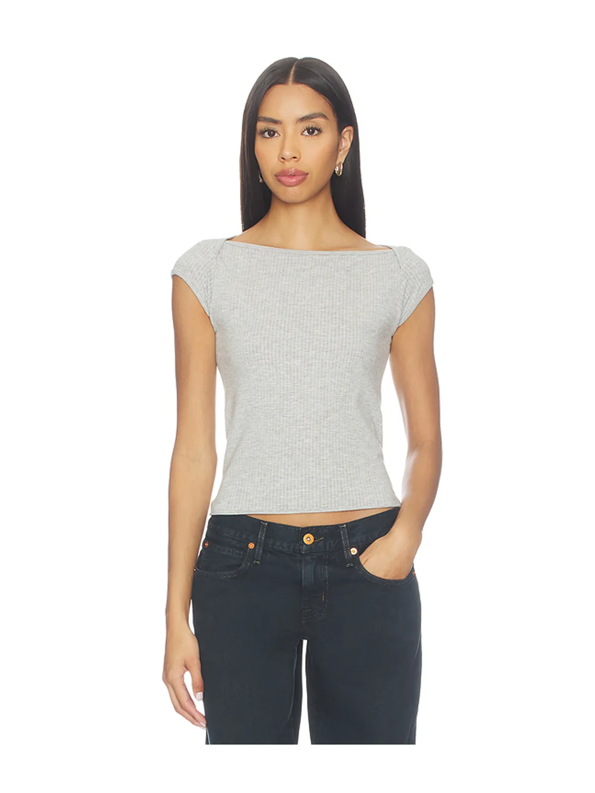 Free People FREE PEOPLE SO SOFT シームレスモダールTシャツ - 画像1