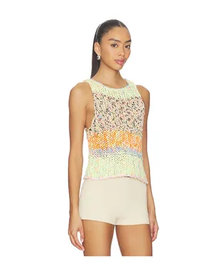 Free People FREE PEOPLE FLEA MARKET タンクトップ - Green,Orange. - サムネイル2