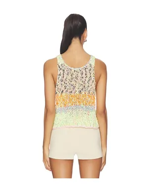 Free People FREE PEOPLE FLEA MARKET タンクトップ - Green,Orange. - サムネイル3