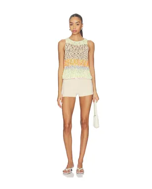 Free People FREE PEOPLE FLEA MARKET タンクトップ - Green,Orange. - サムネイル4