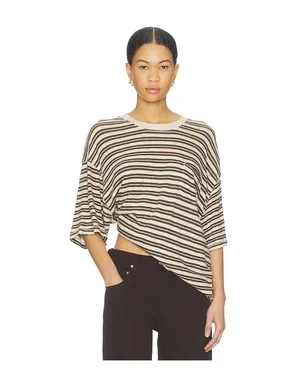 Free People WE THE FREE ALL LOVE ストライプポケットTシャツ - サムネイル1