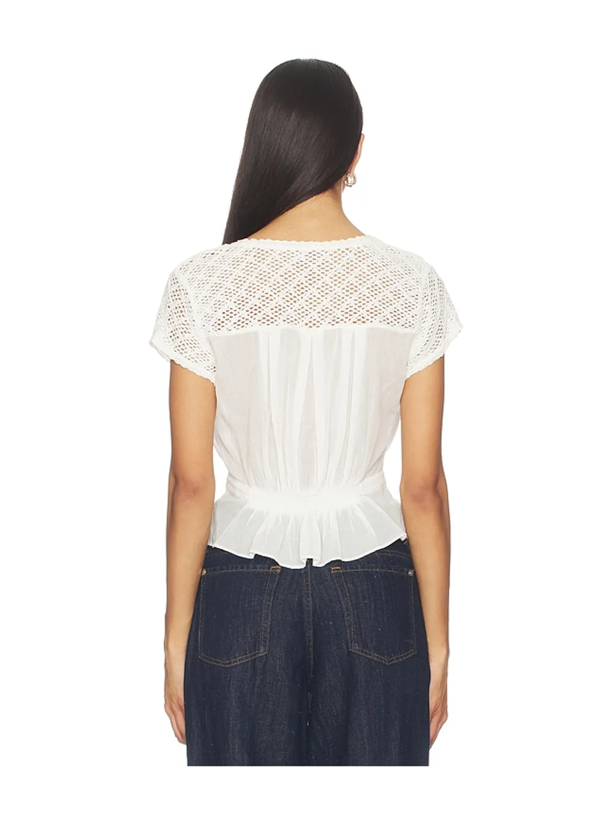 Free People FREE PEOPLE GLIMMER 刺繍入りトップ - 画像3