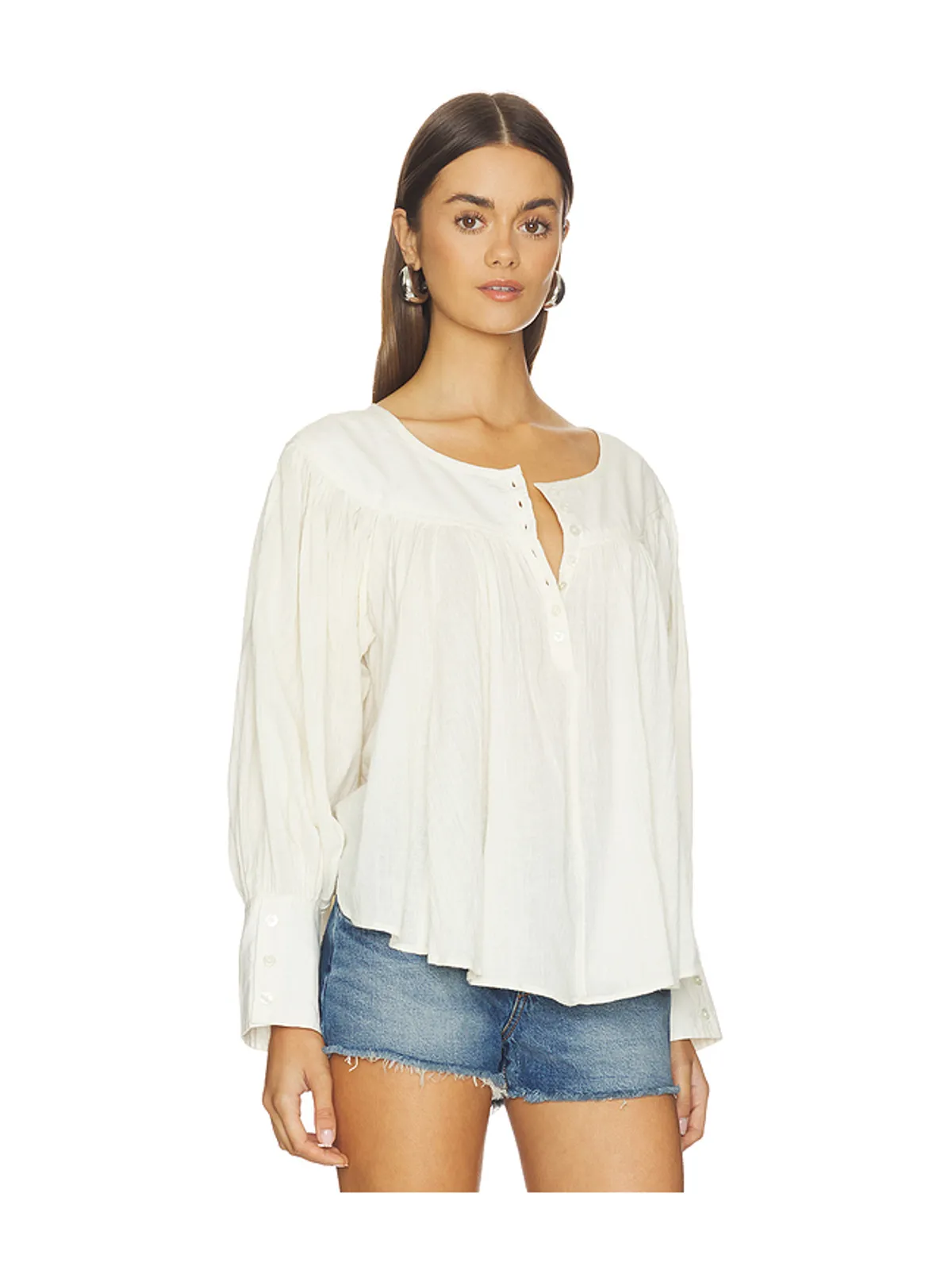 Free People MALIBU クリンクルトップ - 画像2