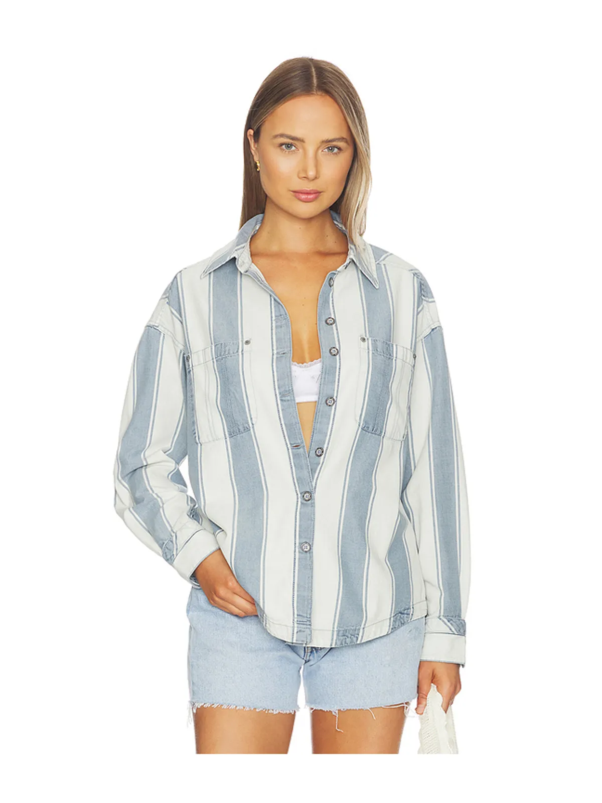 Free People WE THE FREE CROSSROADS ストライプシャツ - 画像1