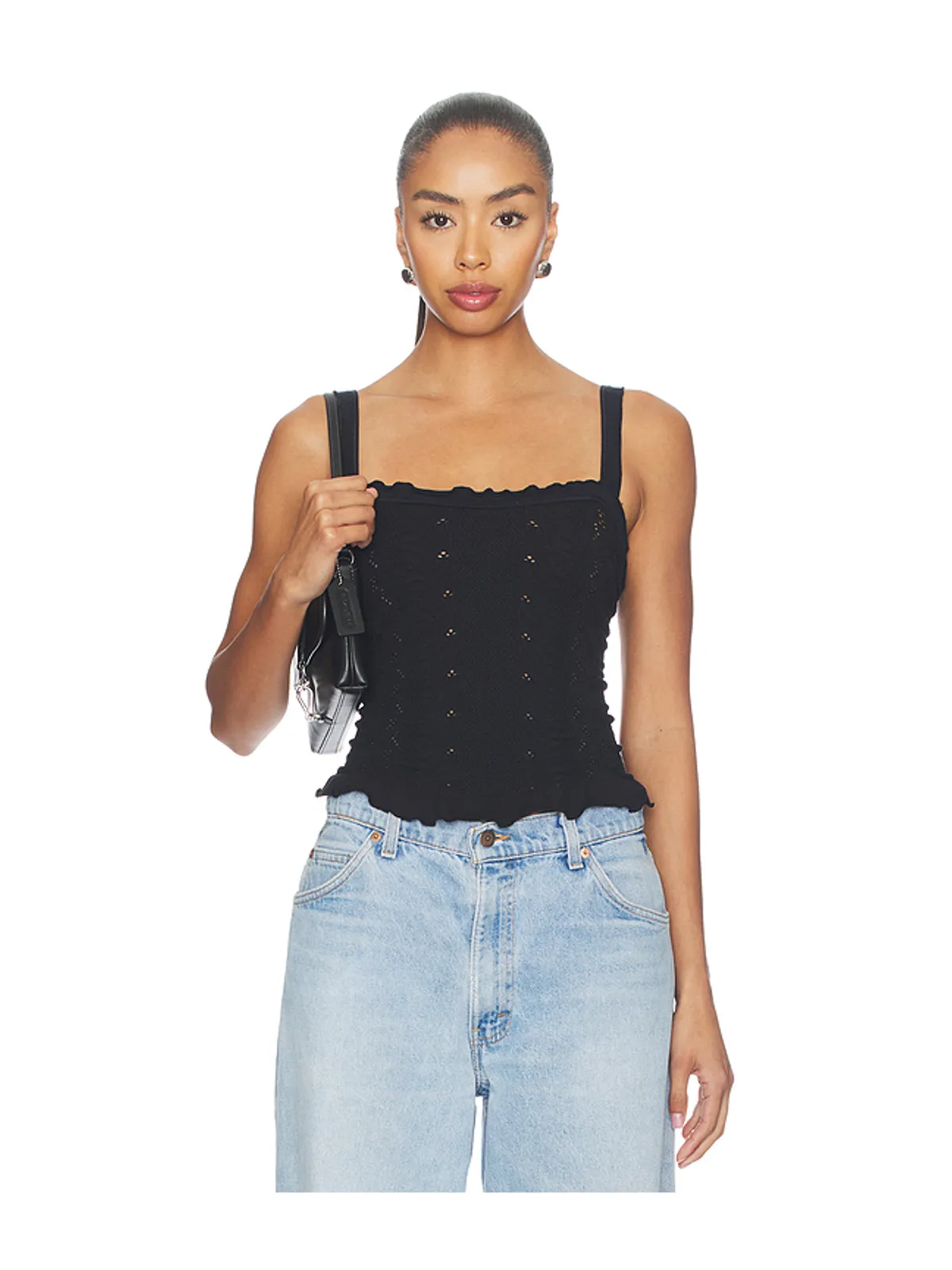 Free People x REVOLVE x Revolve So Soft Femme Square Neck Cami - 画像1