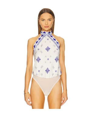 Free People BODYSUIT ボディスーツ - Ivory,Blue. - サムネイル2