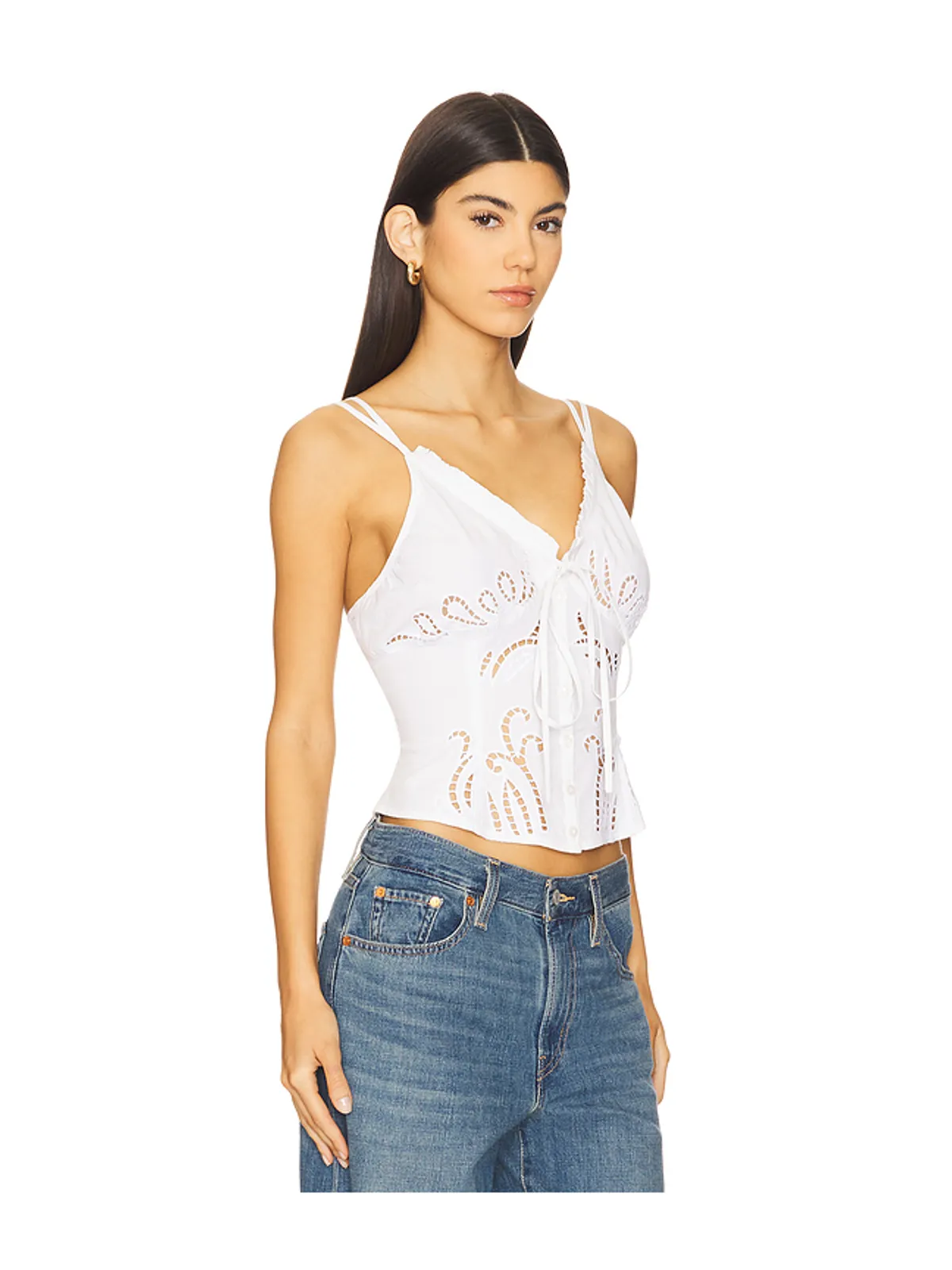 Free People SWEET SAMMI スリーブレストップス - 画像2