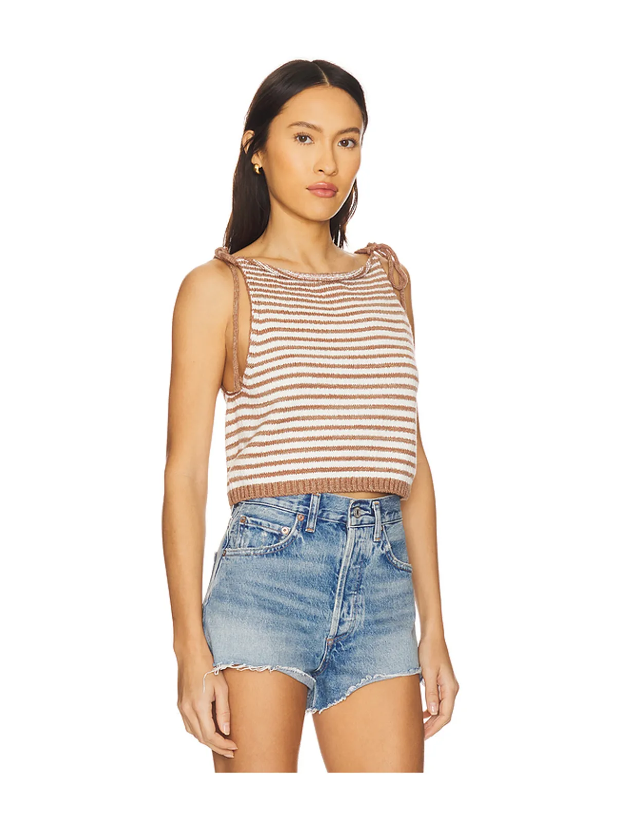 Free People CLAIRE スリーブレストップス - 画像2