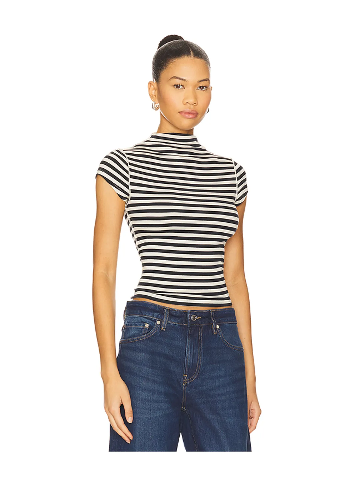Free People LOLA ストライプTシャツ - 画像2